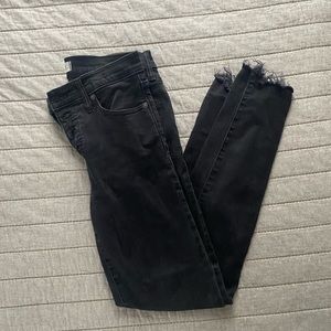 Black Distressed Madewell Skinny Jeans
